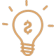 Icon of an idea bulb with a dollar sign in it